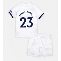 Fotbalové Dres Tottenham Hotspur Pedro Porro #23 Dětské Domácí 2023-24 Krátký Rukáv (+ trenýrky)